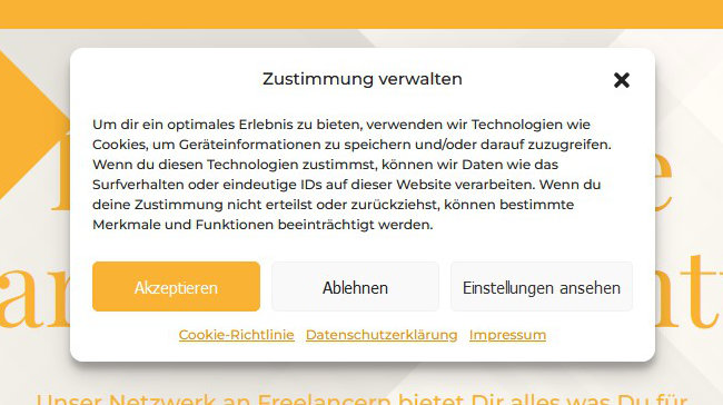 Cookie-Hinweis erstellen lassen